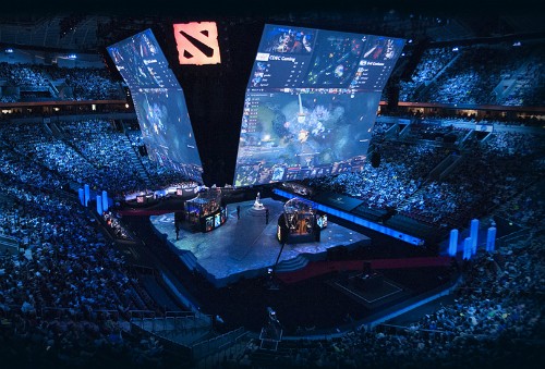 Hình ảnh khu vực thi đấu của giải DOTA 2 TI 2016.