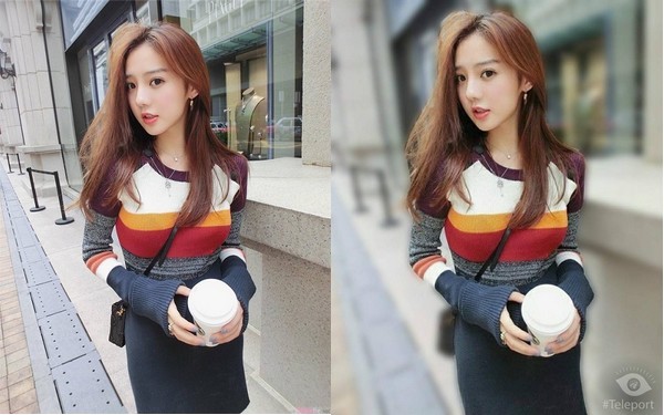 Hình ảnh gốc và hình ảnh đã được làm mờ đi phông nền