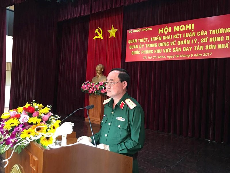 Thượng tướng Trần Đơn chủ trì hội nghị Ảnh: Đình Phú