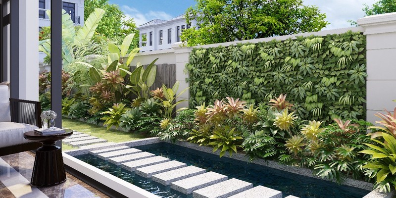 Bản vẽ sân vườn căn biệt thự nhà chị Huyền.