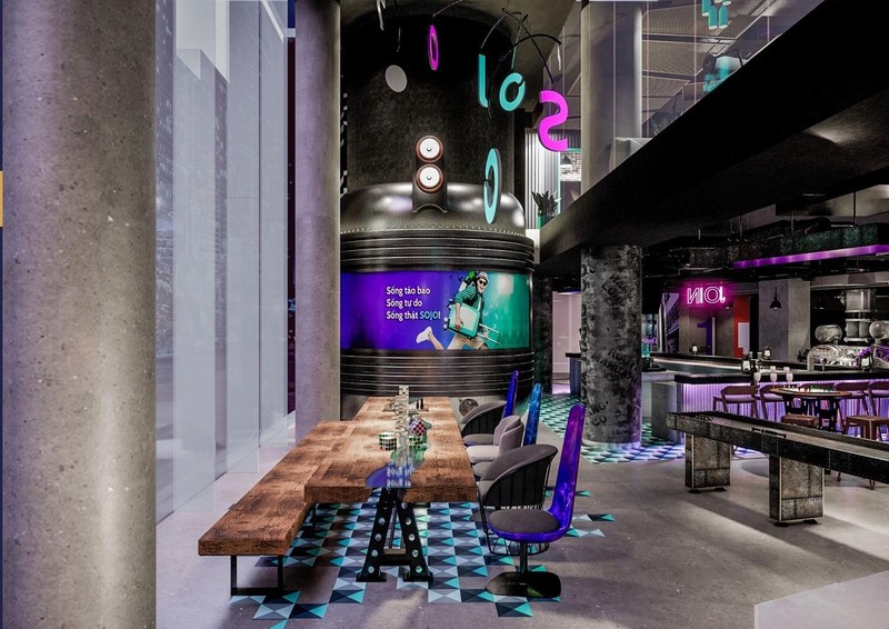 Không gian lounge JO247 – trái tim của SOJO Hotels