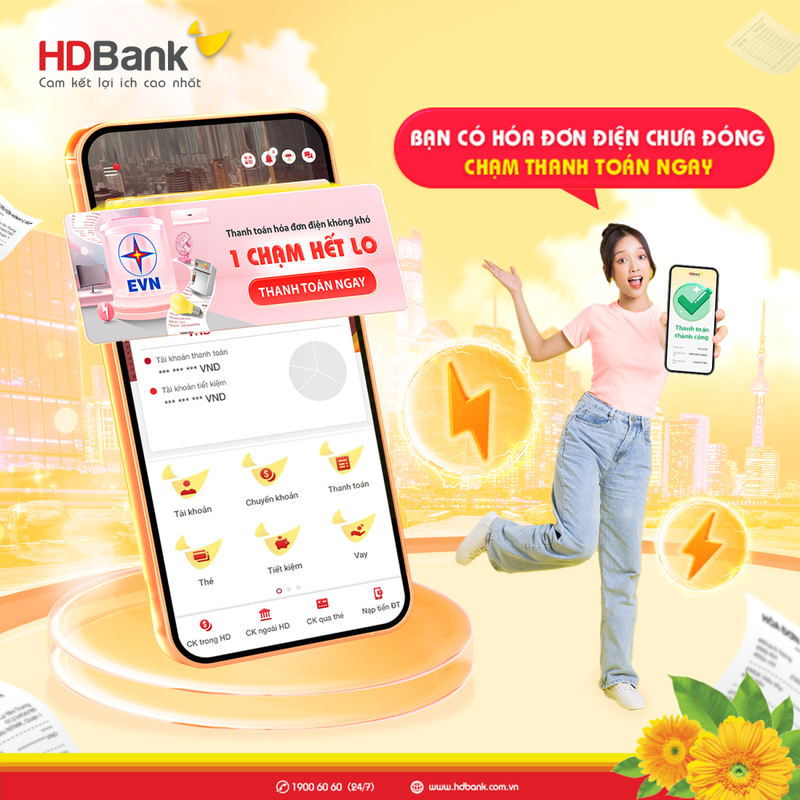 Tính năng “1 chạm” gây bất ngờ cho khách hàng, HDBank tiếp tục dẫn dắt số hóa Tính năng “1 chạm” gây bất ngờ cho khách hàng, HDBank tiếp tục dẫn dắt số hóa