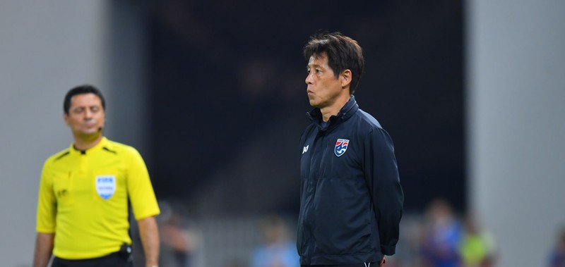 Ông Nishino : " Liên đoàn bóng đá Thái Lan chỉ giao mục tiêu là góp mặt ở tứ kết U-23 châu Á chứ không yêu cầu ông sử dụng cầu thủ nào". Ảnh AFC