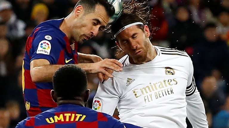 Như thường lệ Ramos (Rael) và Pique (Barca)là những cầu thủ đá rắn nhất. Ảnh CNN Như thường lệ Ramos (Rael) và Pique (Barca)là những cầu thủ đá rắn nhất. Ảnh CNN