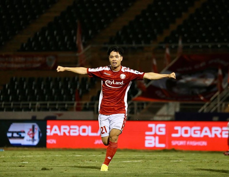 Công Phượng trở về thi đấu cho Á quân TP.HCM và đã ghi 2 bàn trong màu áo AFC Cup 2020 được coi là tín hiệu vui. Ảnh TPHCM