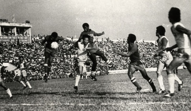 Bàn thắng của trung phong TCĐS Mai Đức Chung. Ảnh tư liệu Bàn thắng của trung phong TCĐS Mai Đức Chung. Ảnh tư liệu