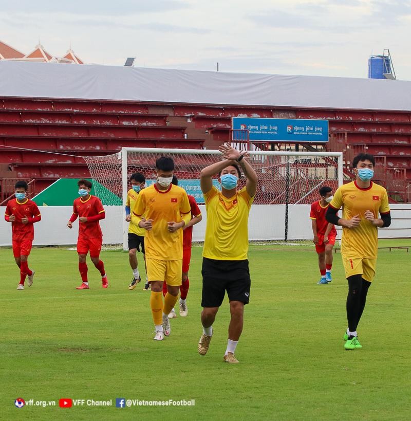 U23 Việt Nam là các cầu thủ U21, nhiều kinh nghiệm hơn các cầu thủ U19 của Thái Lan. Ảnh VFF.