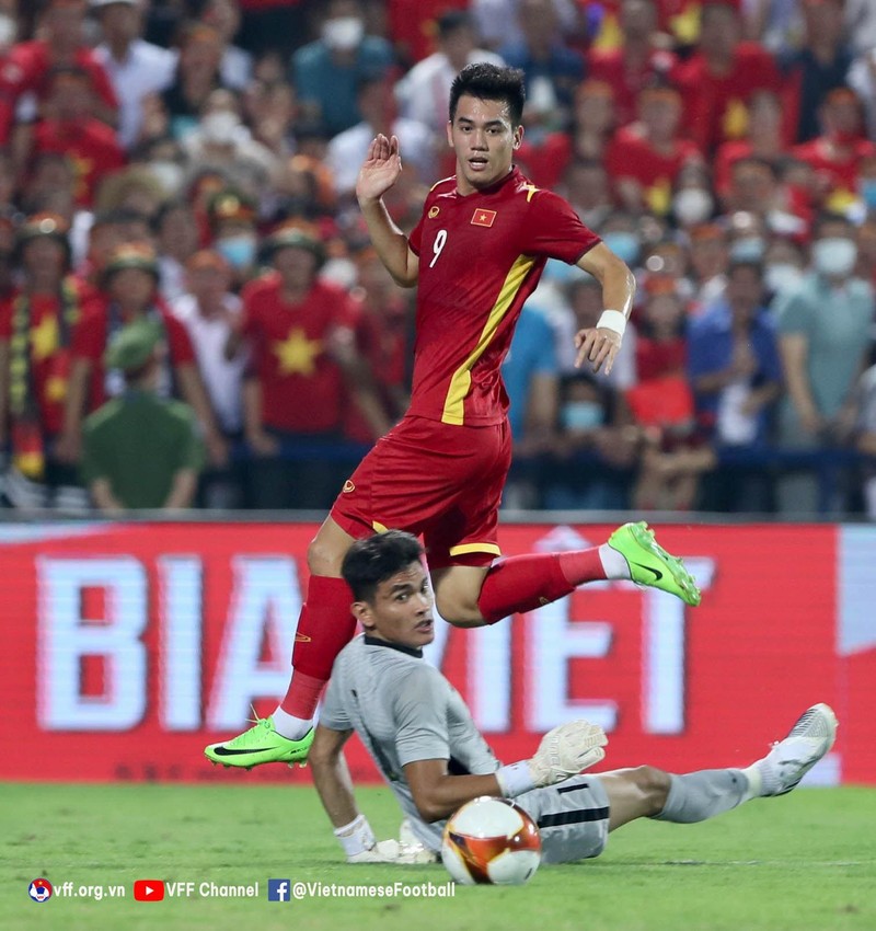 Tiến Linh, tác giả bàn thắng 1-0. Ảnh VFF