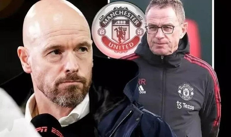 HLV Erik ten Hag đã ngồi vào ghế nóng tại MU và Ralf Rangnick cũng chấm dứt luôn vai trò cố vấn. Ảnh CNN