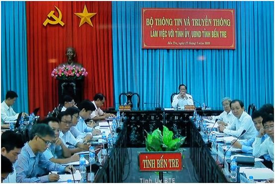 Tỉnh Bến tre đầu cầu trực tuyến. ảnh MIC