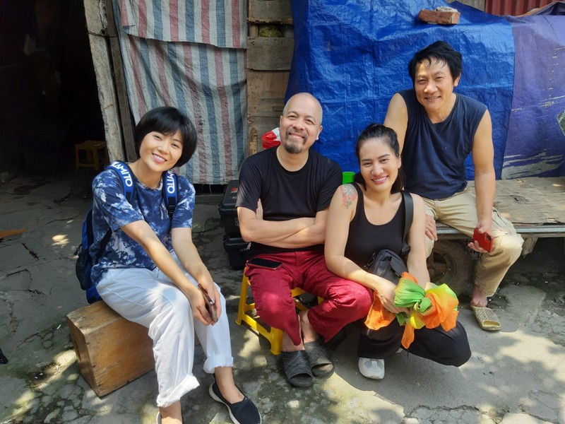 Các diễn viên trong giờ giải lao