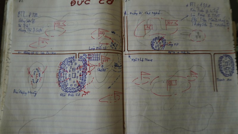 Sơ đồ chiến dịch vây lẫn quận lỵ Đức cơ suốt 3 tháng 10 ngày cuối năm 1972 đầu năm 1973