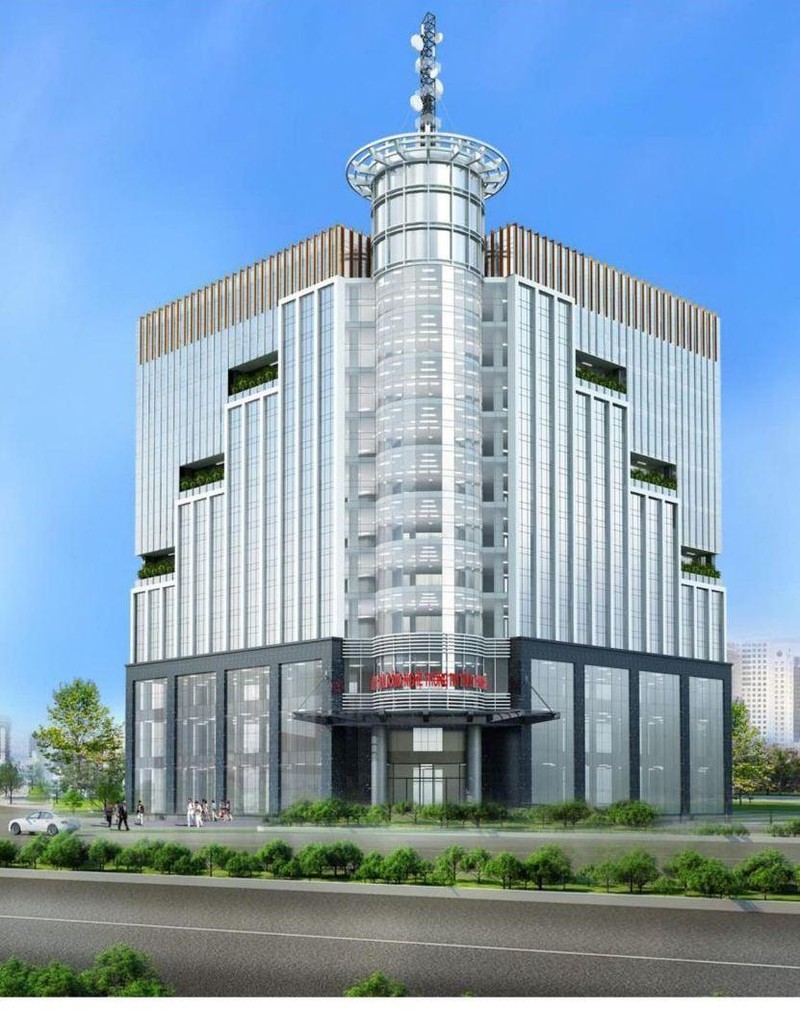 Tòa nhà 12 tầng đang được hoàn thiện là nơi đặt Trung tâm công nghệ thông tin của tỉnh Thanh Hóa