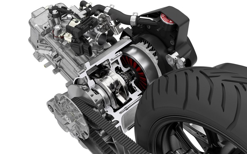 Mô hình mặt cắt động cơ trên xe Honda PCX Hybrid