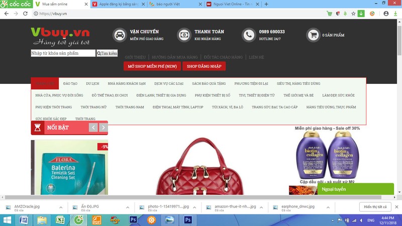 Trang web chợ điện tử Vbuy.vn. Ảnh chụp màn hình. Trang web chợ điện tử Vbuy.vn. Ảnh chụp màn hình.