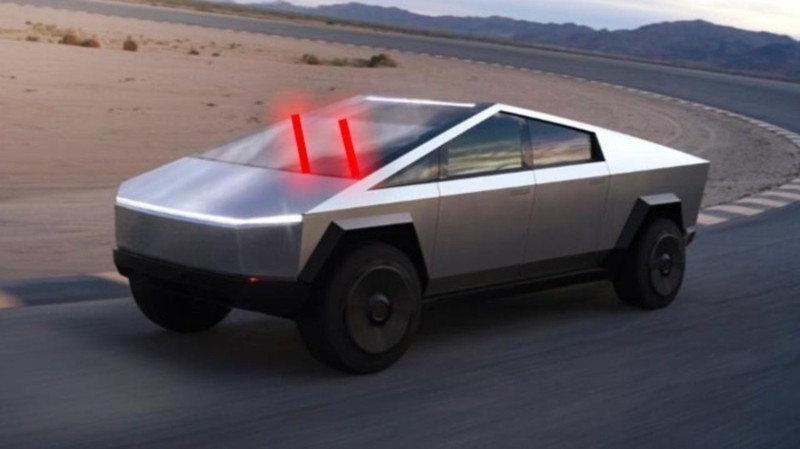 Mẫu xe Cybertruck của Tesla không dùng gạt mưa
