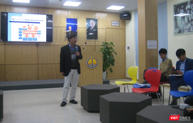 TS Trần Văn Bình - nguyên Chủ tịch HĐTV Công ty BK Holding giới thiệu về mô hình Vườn ươm Khởi nghiệp ở Đại học Bách khoa Hà Nội