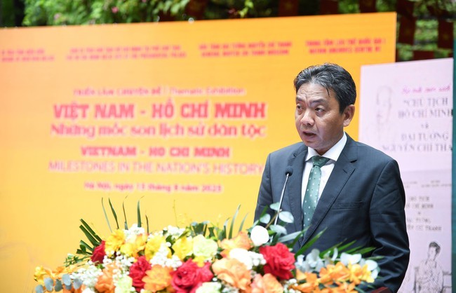 Thứ trưởng Bộ Văn hóa, Thể thao và Du lịch Hoàng Đạo Cương phát biểu tại buổi lễ. Ảnh: Cổng thông tin điện tử Bộ Văn hóa, Thể thao và Du lịch.