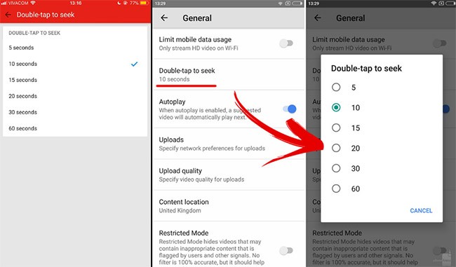 Mẹo đặt thời gian tua nhanh video YouTube trên iOS và Android ảnh 4