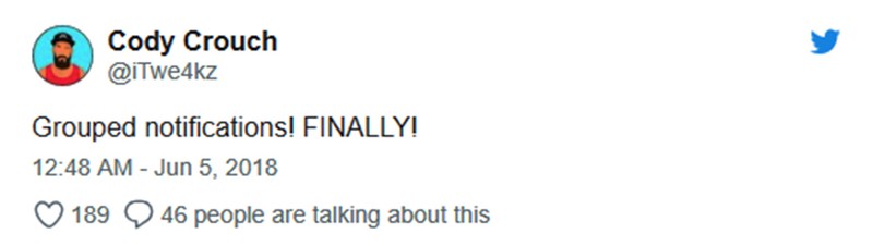 "Nhóm các thông báo! Cuối cùng cũng có"