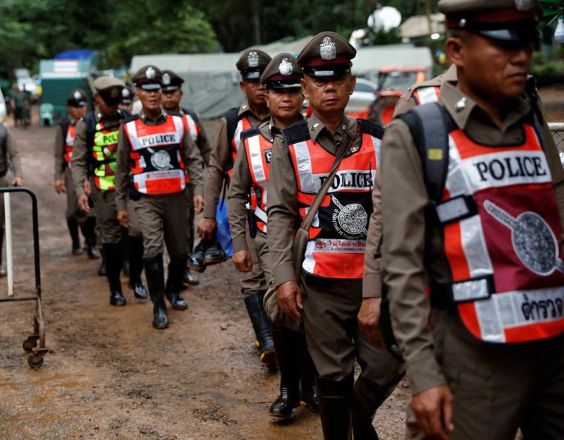 Cảnh sát Thái tại hiện trường
