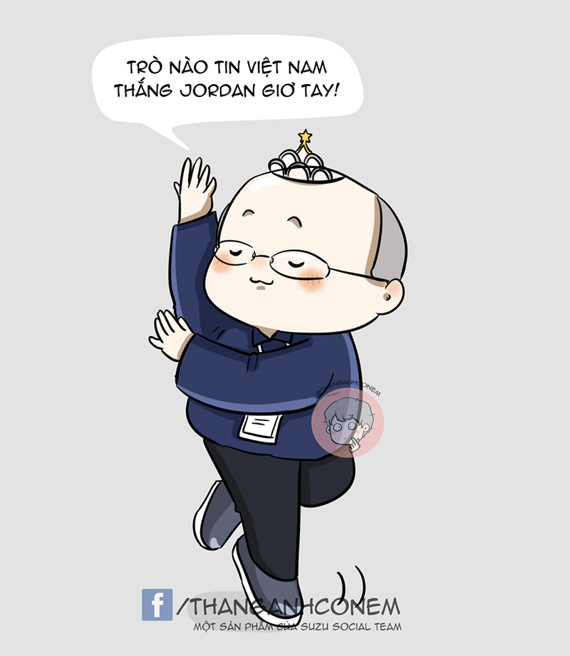 Thầy Park luôn tự tin vào chiến thắng của Việt Nam trước Jordan (ảnh: thanganhconem)