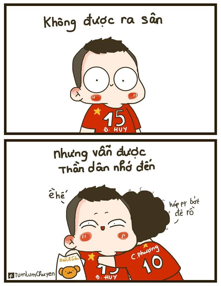 Đức Huy không được ra sân nhưng đã có một ngày sinh nhật vui vẻ (ảnh: tumlumchuyen)