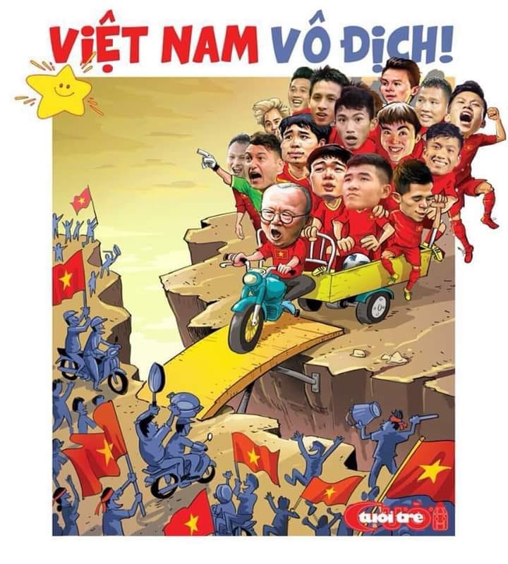 Ảnh biếm họa ông Park và các cầu thủ vượt khó tại Asian Cup ( báo Tuổi trẻ Cười) Ảnh biếm họa ông Park và các cầu thủ vượt khó tại Asian Cup ( báo Tuổi trẻ Cười)