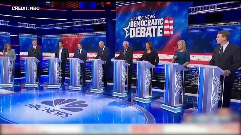 Cuộc tranh luận của các thành viên đảng Dân chủ (ảnh abc7)