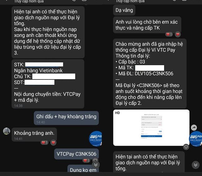 Hình ảnh do khách hàng VTC Pay cung cấp