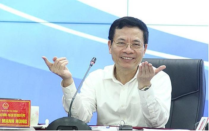 Bộ trưởng Nguyễn Mạnh Hùng phát biểu tại Hội nghị. Ảnh Mic