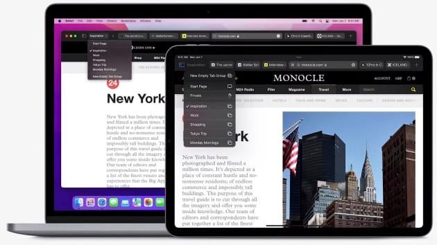 Các tab Safari (ảnh Apple)