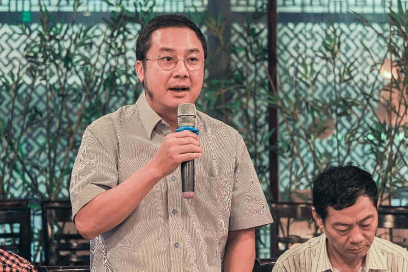 Nhà báo Hoàng Tư Giang (ảnh: Văn Lâm)