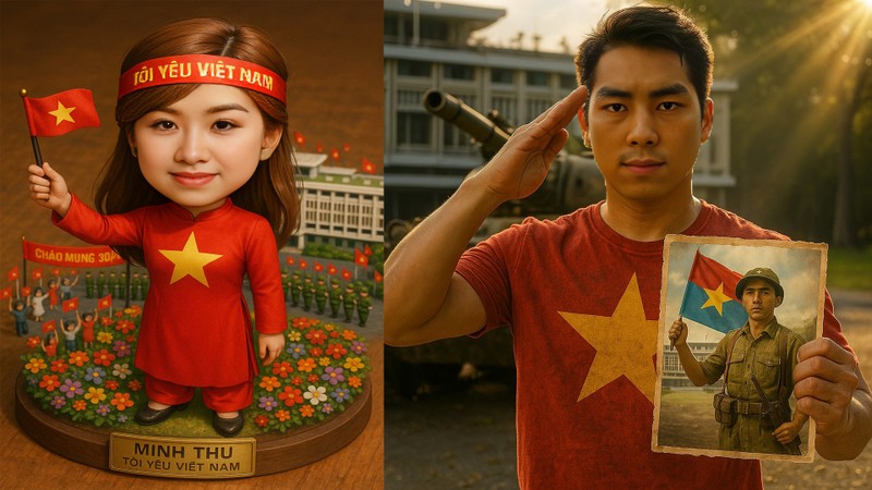 Ảnh chúc mừng đại lễ 30/4 do AI tạo ra