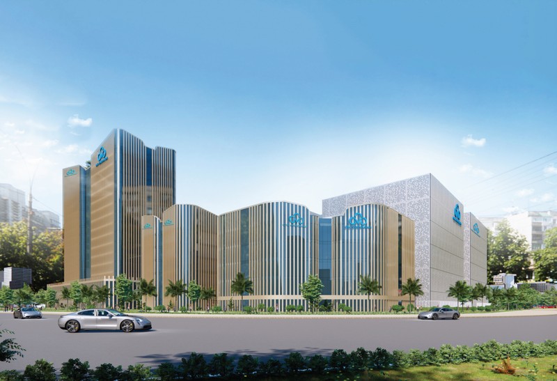Phối cảnh CMC Hyperscale DC SHTP trung tâm dữ liệu quy mô ở cửa ngõ Đông TP.HCM. Ảnh: CMC