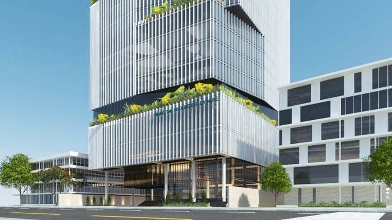 Phố cảnh dự án Không gian đổi mới sáng tạo (ĐMST) Đà Nẵng (tại phường An Hải Nam) với tổng mức đầu tư gần 490 tỷ đồng.