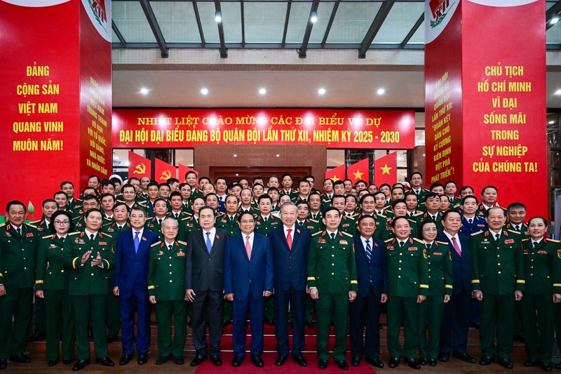 Tổng Bí thư Tô Lâm và lãnh đạo Đảng, Nhà nước, Quân ủy Trung ương, Bộ Quốc phòng dự đại hội