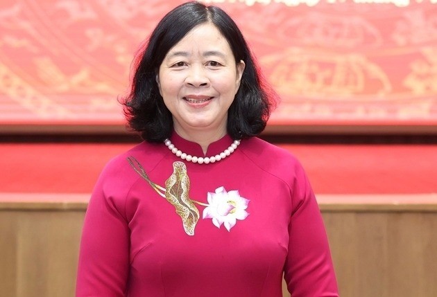 Tân Chủ tịch Ủy ban Trung ương Mặt trận Tổ quốc Việt Nam Bùi Thị Minh Hoài.