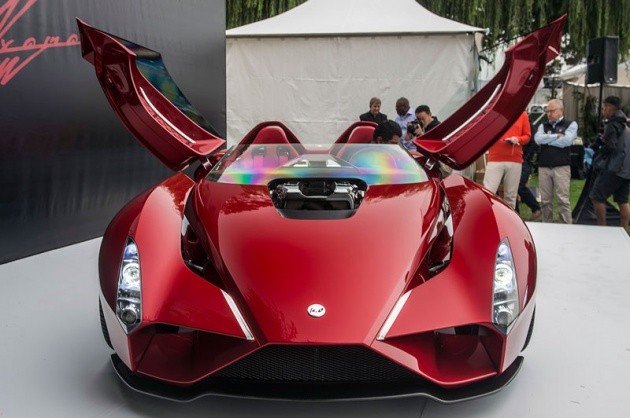 Siêu xe Kode 57 thiết kế 2 cửa mở ngược về phía sau rất độc đáo.