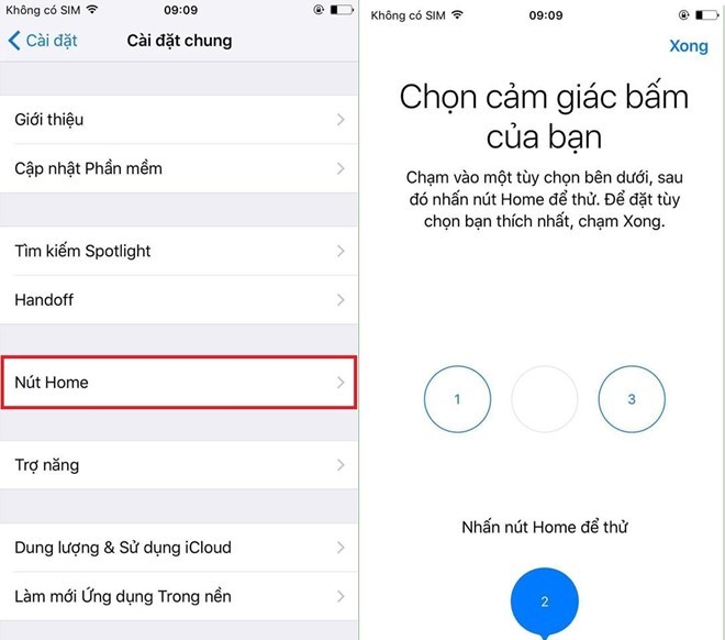 Vấn đề với nút Home: khi sử dụng nút home cảm ứng, người dùng đôi lúc sẽ cảm thấy khó chịu vì nó quá nhạy hoặc quá cứng.Chính vì thế, thao tác khi trở về màn hình chủ hoặc kích hoạt giao diện đa nhiệm sẽ dễ bị nhầm lẫn với nhau. Chỉ cần thiết lập điều chỉnh độ nhạy phím Home Force Touch bằng cách vào Settings (cài đặt) > General (chung), kéo xuống, chọn mục Home. Tại đây sẽ có 3 mức độ nhạy của nút Home để người dùng lựa chọn. Vấn đề với nút Home: khi sử dụng nút home cảm ứng, người dùng đôi lúc sẽ cảm thấy khó chịu vì nó quá nhạy hoặc quá cứng.Chính vì thế, thao tác khi trở về màn hình chủ hoặc kích hoạt giao diện đa nhiệm sẽ dễ bị nhầm lẫn với nhau. Chỉ cần thiết lập điều chỉnh độ nhạy phím Home Force Touch bằng cách vào Settings (cài đặt) > General (chung), kéo xuống, chọn mục Home. Tại đây sẽ có 3 mức độ nhạy của nút Home để người dùng lựa chọn.
