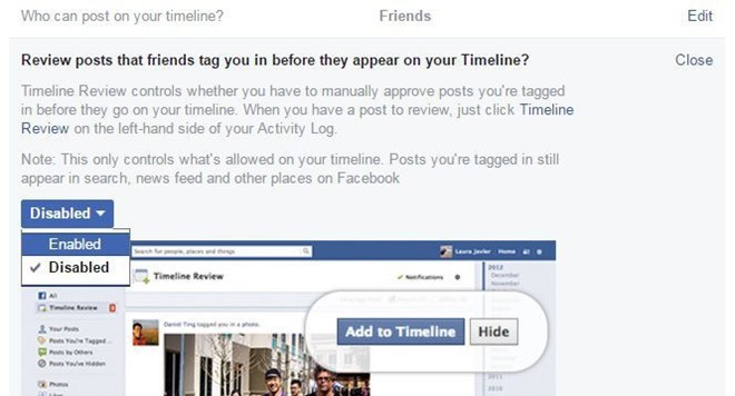 Nếu không muốn bị tag vô tội vạ bởi người lạ, người dùng có thể kích hoạt chế độ kiểm soát mọi yêu cầu gắn thẻ trước khi bài viết xuất hiện trên dòng thời gian cá nhân cũng như News Feed của bạn bè.