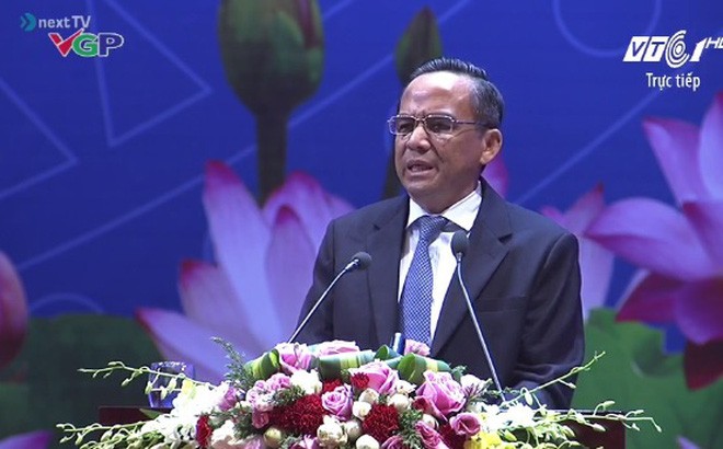 Ông Lê Hoàng Châu, Chủ tịch Hiệp hội Bất động sản TPHCM (HOREA) phát biểu tại Hội nghị. (Ảnh: Chụp màn hình)