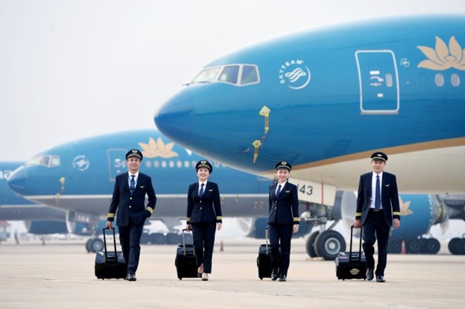 Thu nhập bình quân năm 2017 của phi công VNA tạm tính đạt khoảng 120,75 triệu đồng/tháng. (Ảnh: VNA)