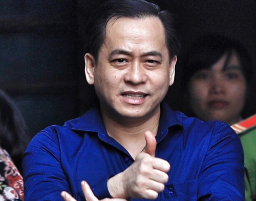 Phan Văn Anh Vũ khi hầu tòa tại TP HCM. Ảnh: Hữu Khoa.