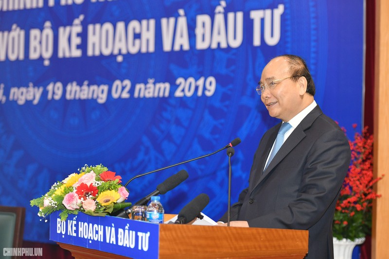 Thủ tướng phát biểu với Bộ KH&ĐT. (Ảnh: VGP)