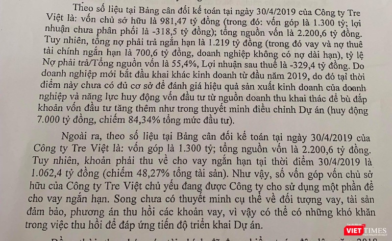 (Trích văn bản góp ý của Bộ Tài chính)