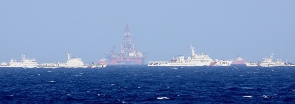 Giàn khoan HD981 mà Trung Quốc đưa vào biển Đông năm 2014.