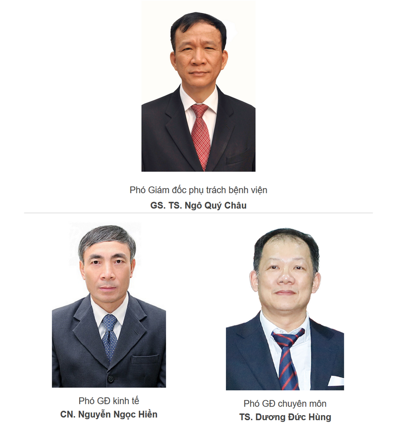 Ban Giám đốc đương nhiệm của Bệnh viện Bạch Mai. (Ảnh: bachmai.gov.vn) Ban Giám đốc đương nhiệm của Bệnh viện Bạch Mai. (Ảnh: bachmai.gov.vn)