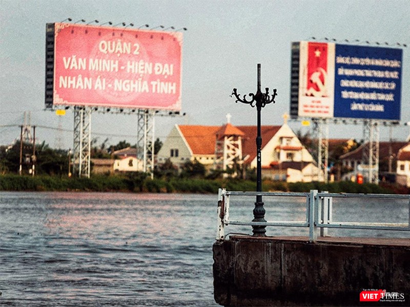 Quận 2, TP.HCM, từng được quy hoạch thành khu đô thị hiện đại, là trung tâm tài chính phố Đông sông Sài Gòn, với tên Khu đô thị mới Thủ Thiêm. Ảnh: Mai Kỳ.