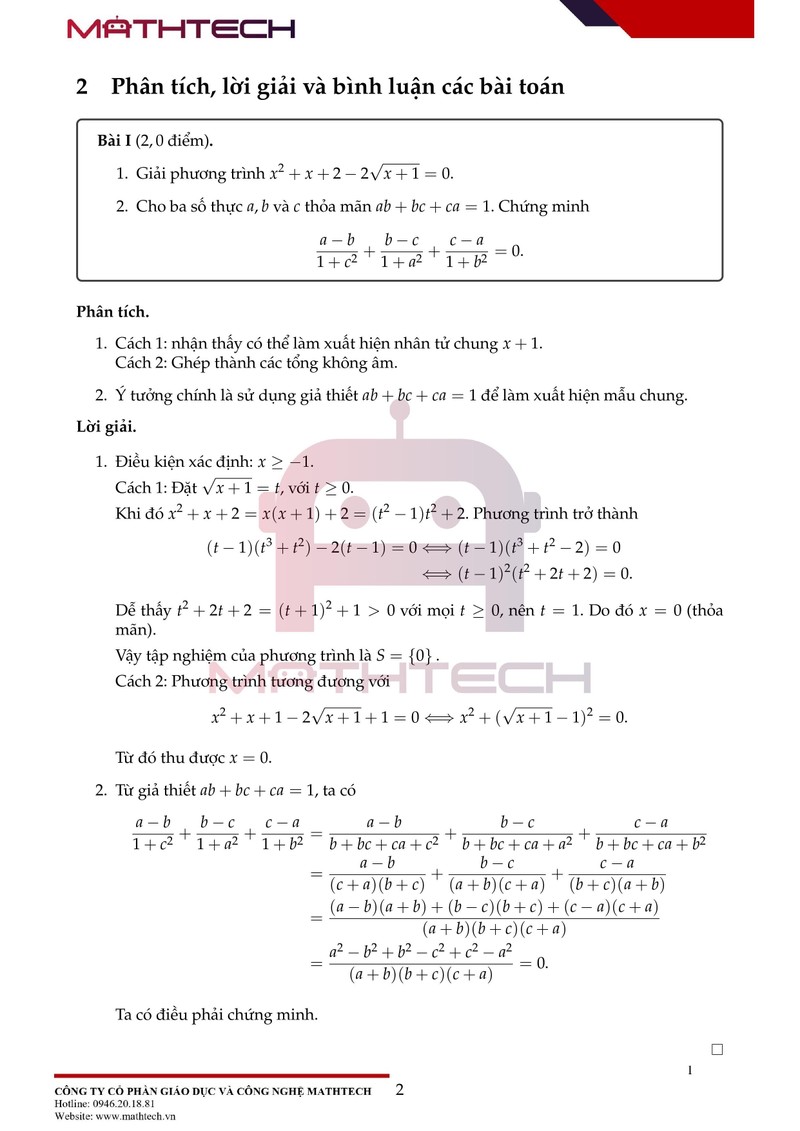 Đáp án đề thi Toán chuyên vào lớp 10 tại Hà Nội năm học 2021 ảnh 3